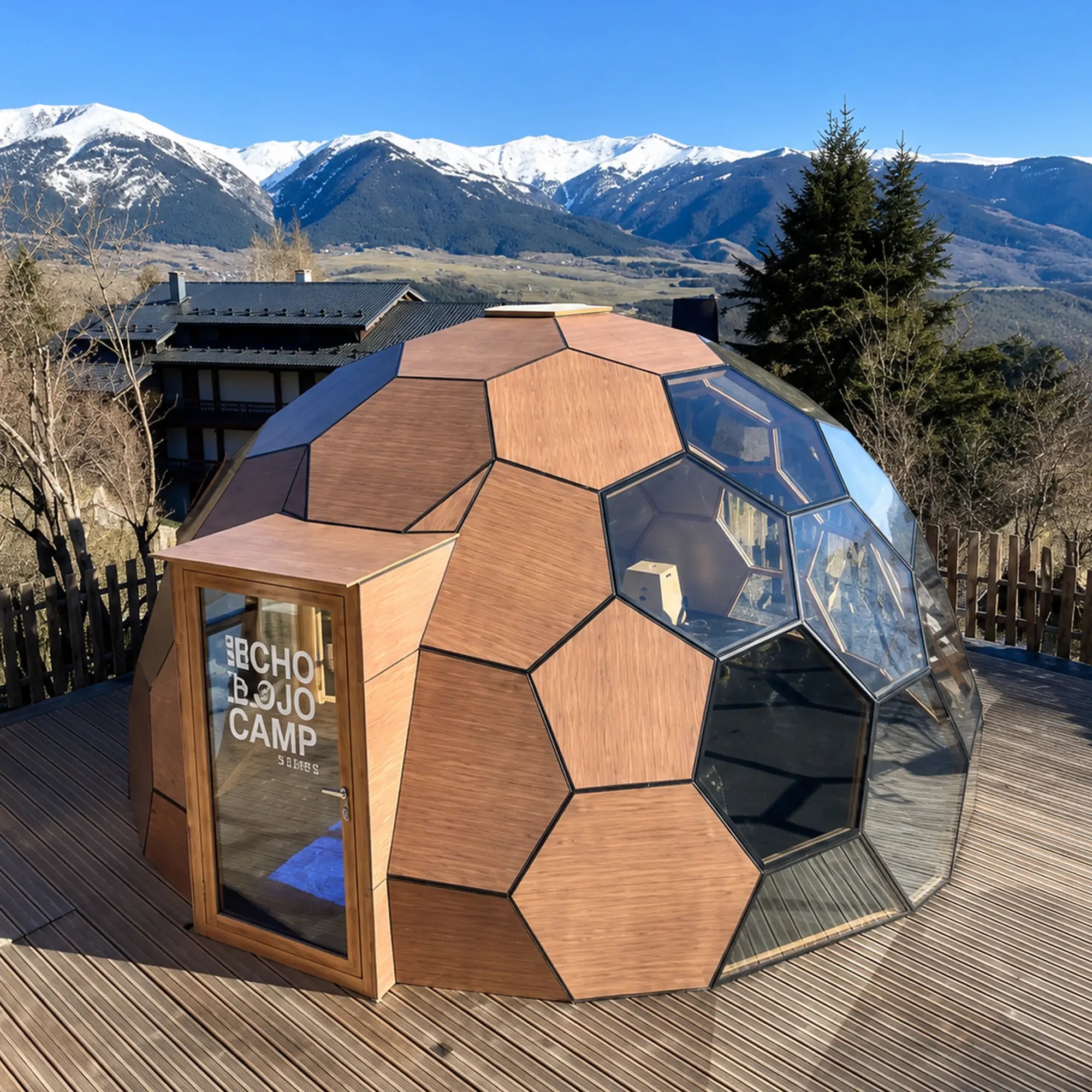 glass dome tent Wooden Honeycomb House – RAXDOME Color:Dark Frost M-Wave Mud Max Flex style_Layers Exclusive Insulation Layer 1