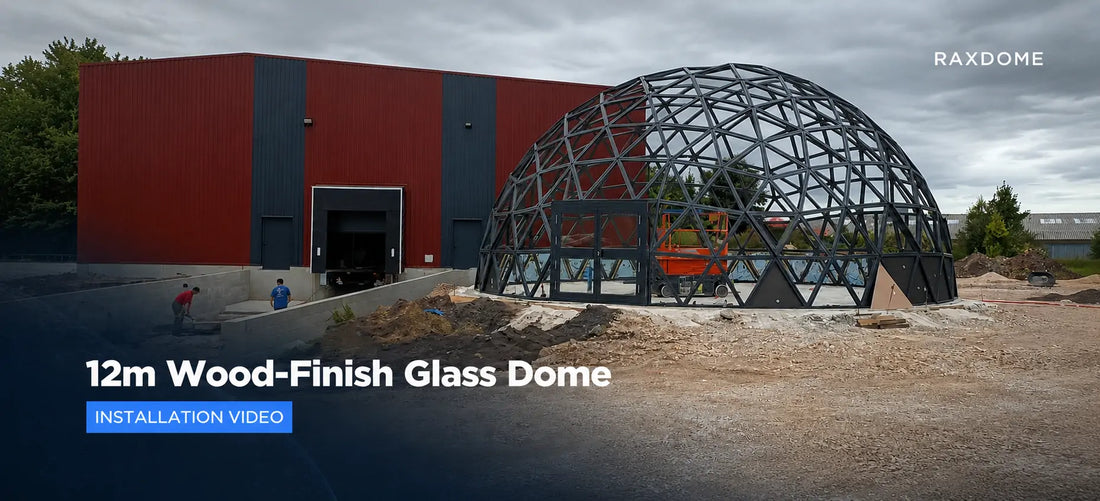12m Wooden Glass Dome in RAXDOME factory