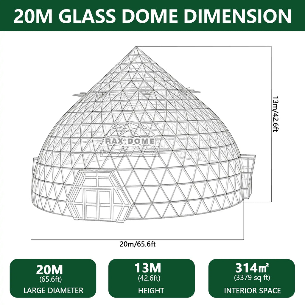 20m glass dome