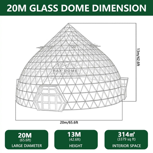 20m glass dome