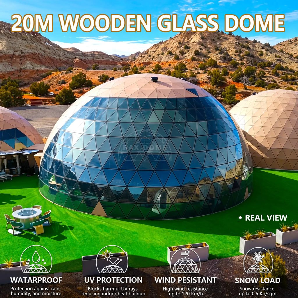 20m wood glass dome