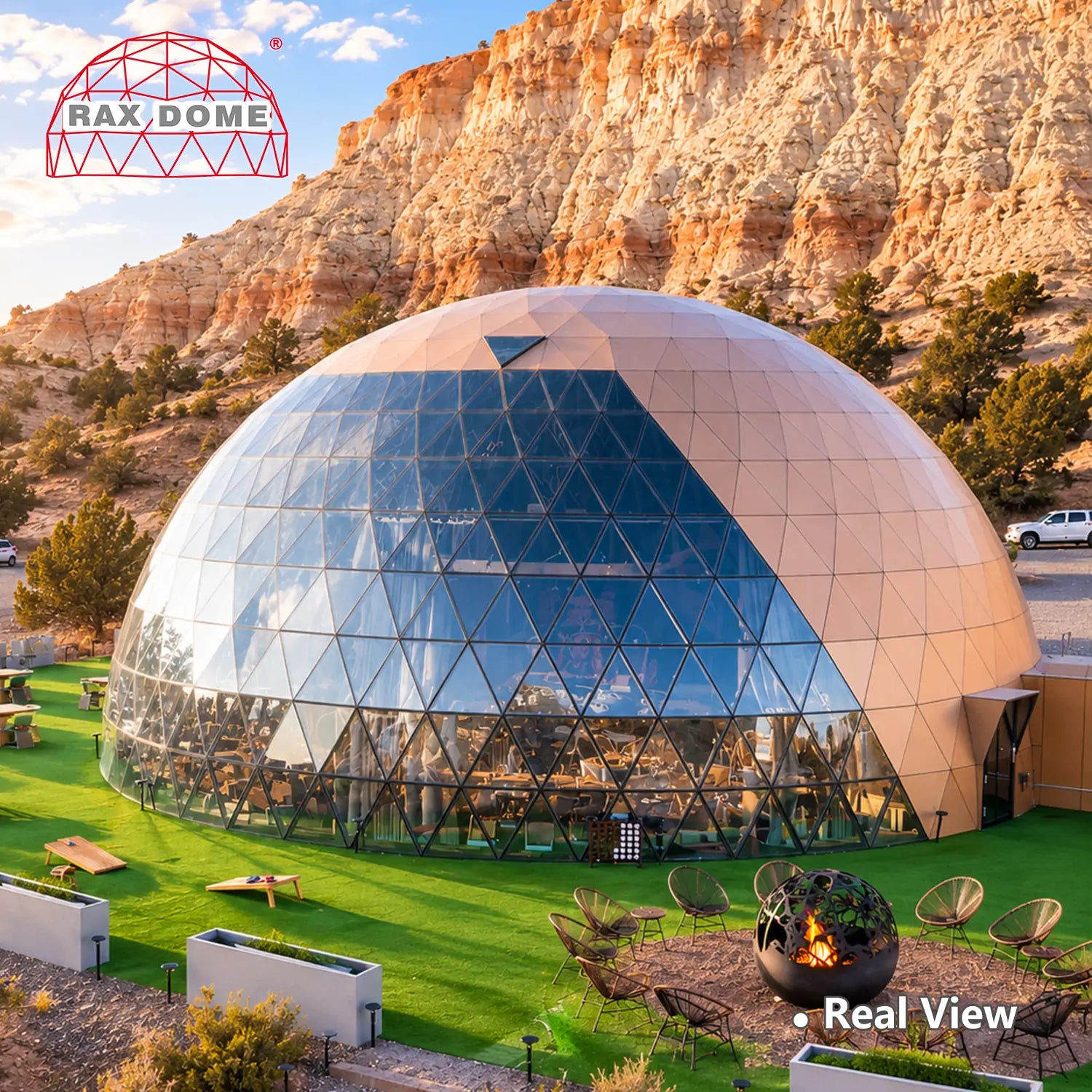 20m wooden glass dome