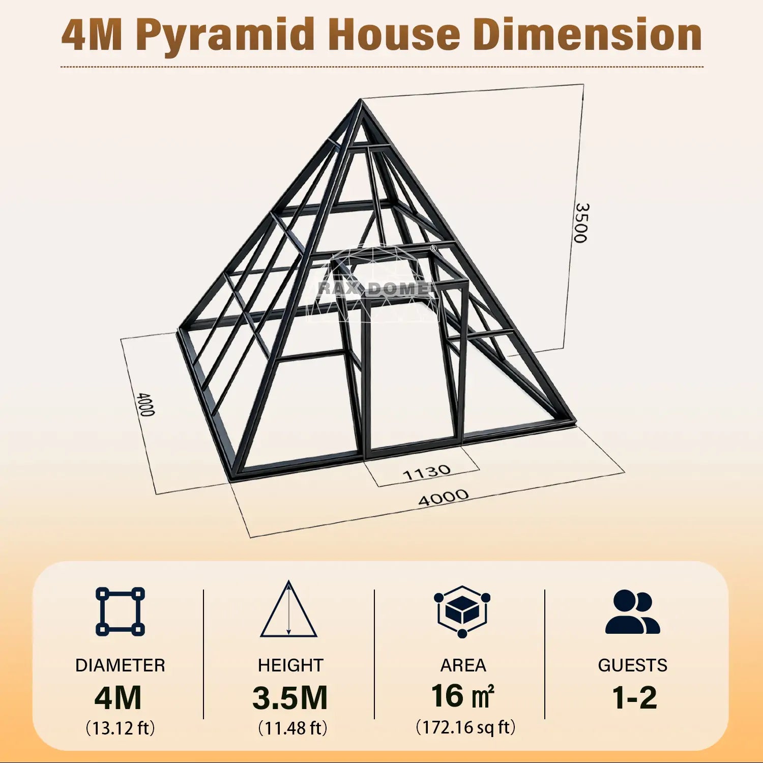 4m pyramid house