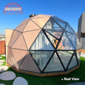 6M Wooden Geodesic Glass Dome House for Luxury Glamping Resorts