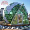 8M Geodesic Glass Dome with Custom Entrance for Luxury Outdoor Events