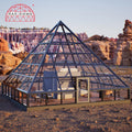 9M Smart Glass Pyramid House for Luxury Stargazing Glamping Resorts