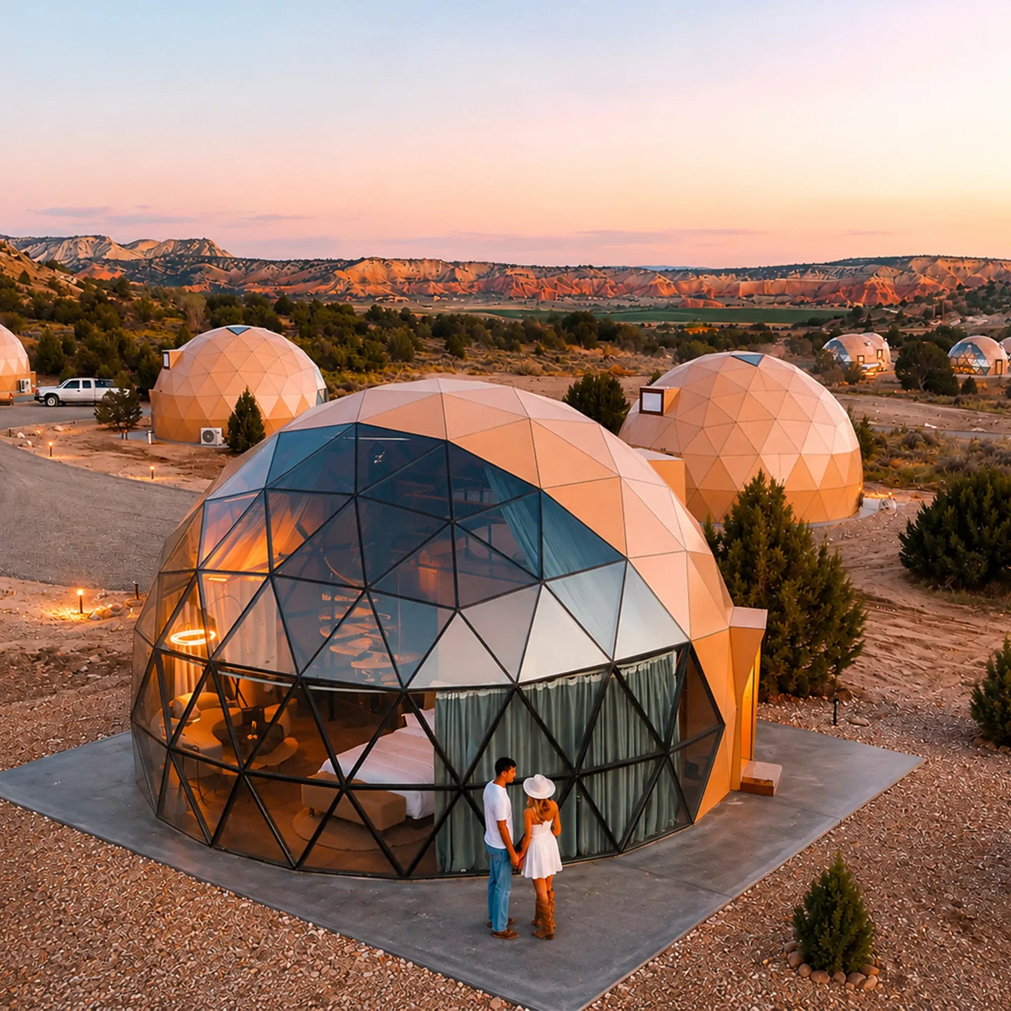 Wooden Glass Dome Tent House