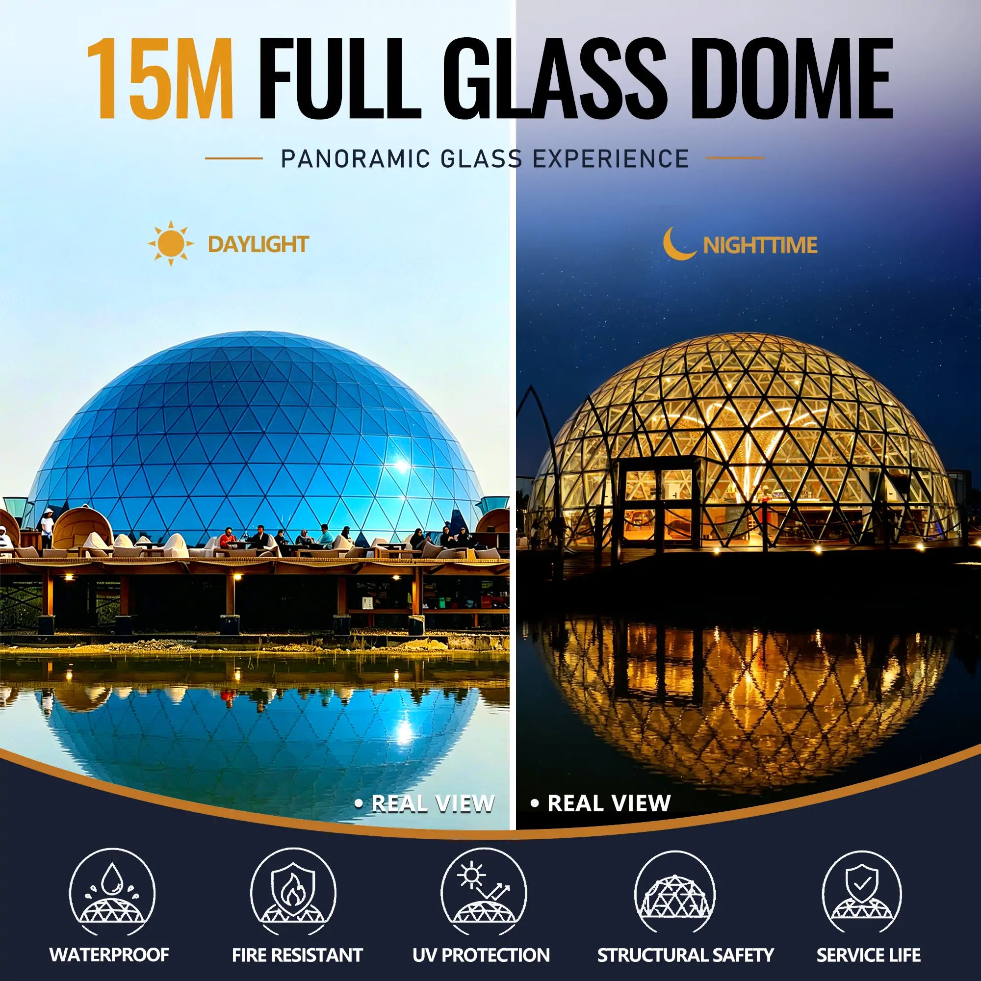 big glass dome tent
