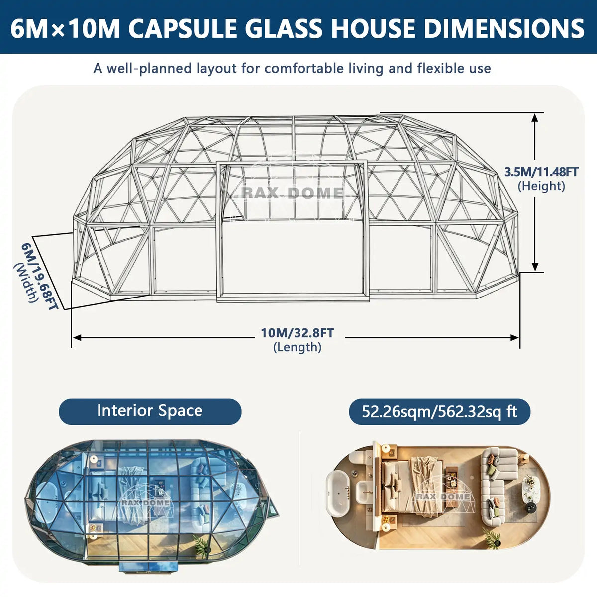 capsule glass dome house