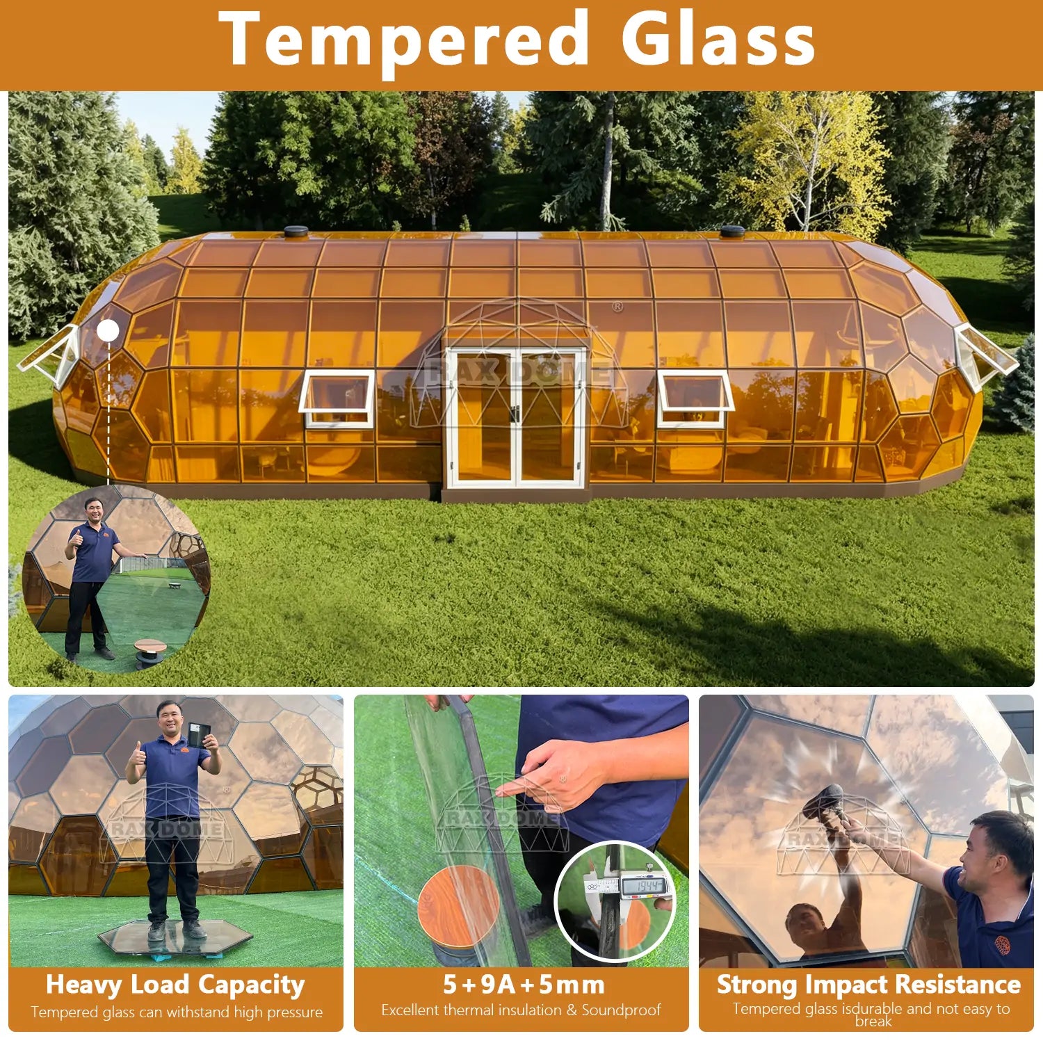 capsule glass dome house
