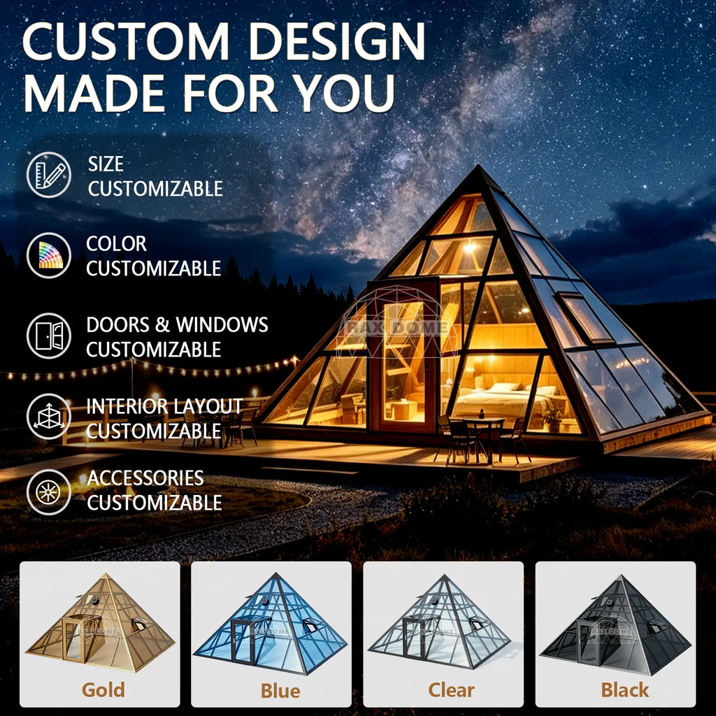 custom pyramid glass house