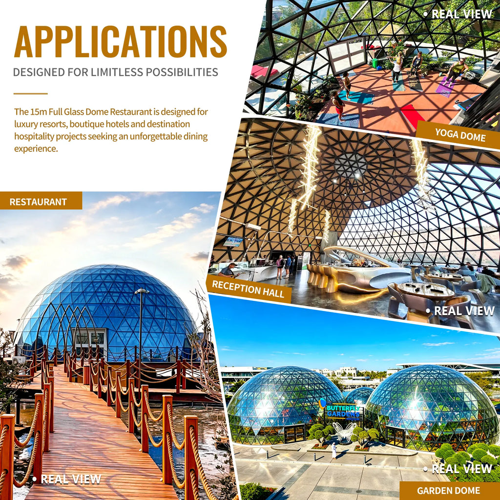 glass dome for luxury glamping