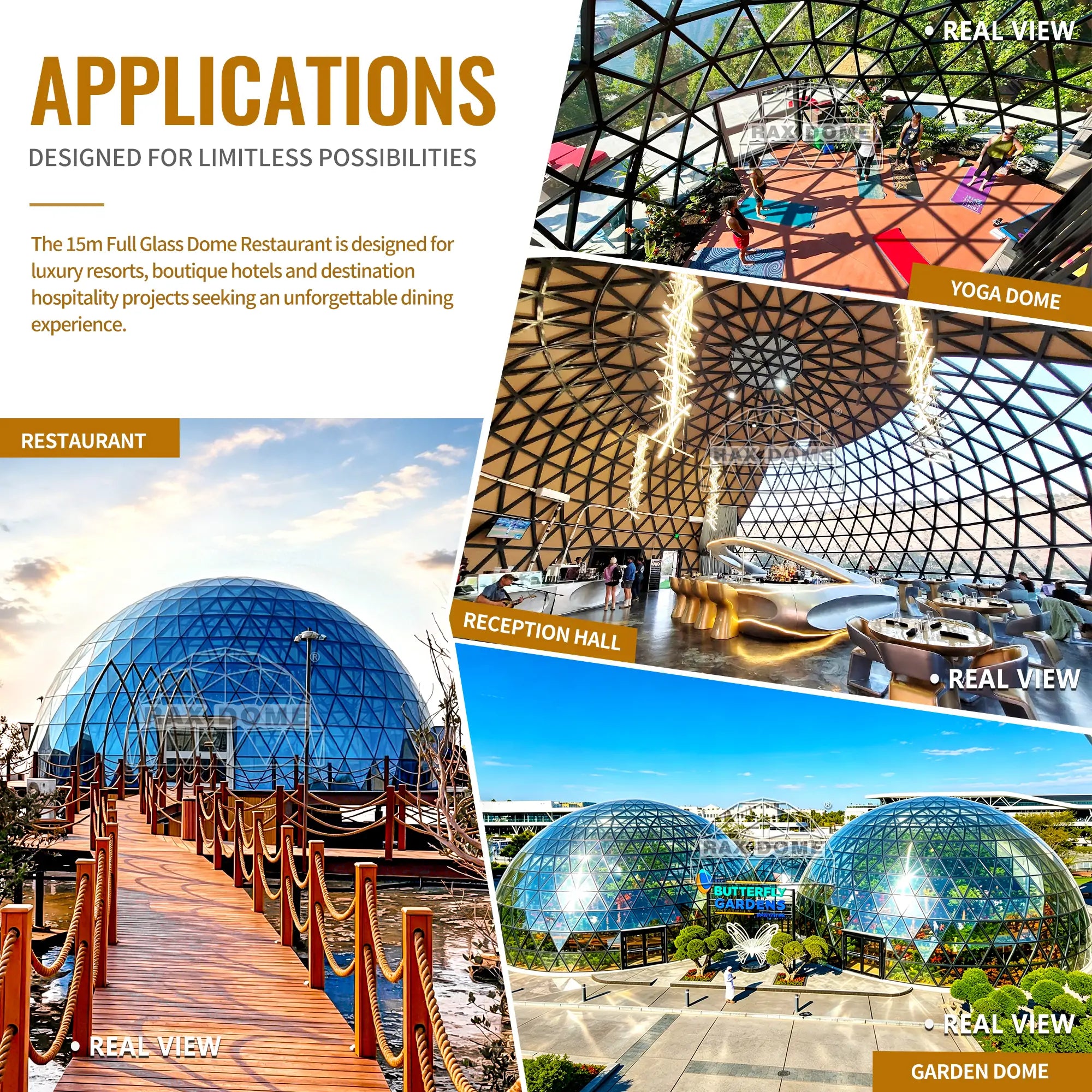 glass dome for luxury glamping