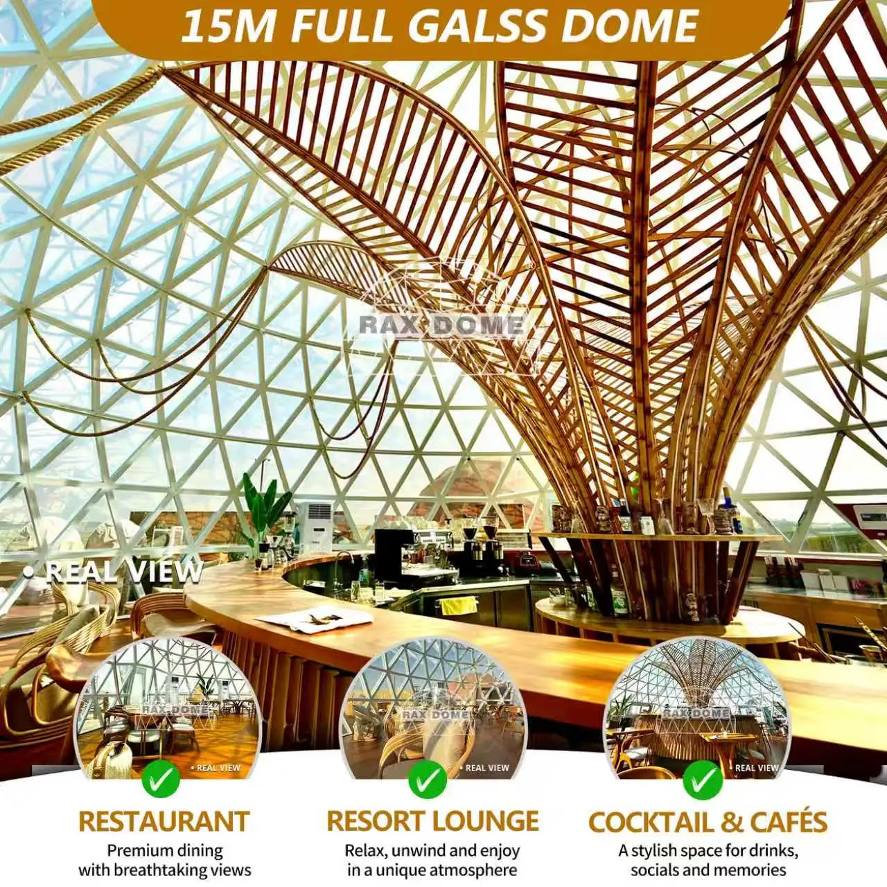 glass dome for restaurant