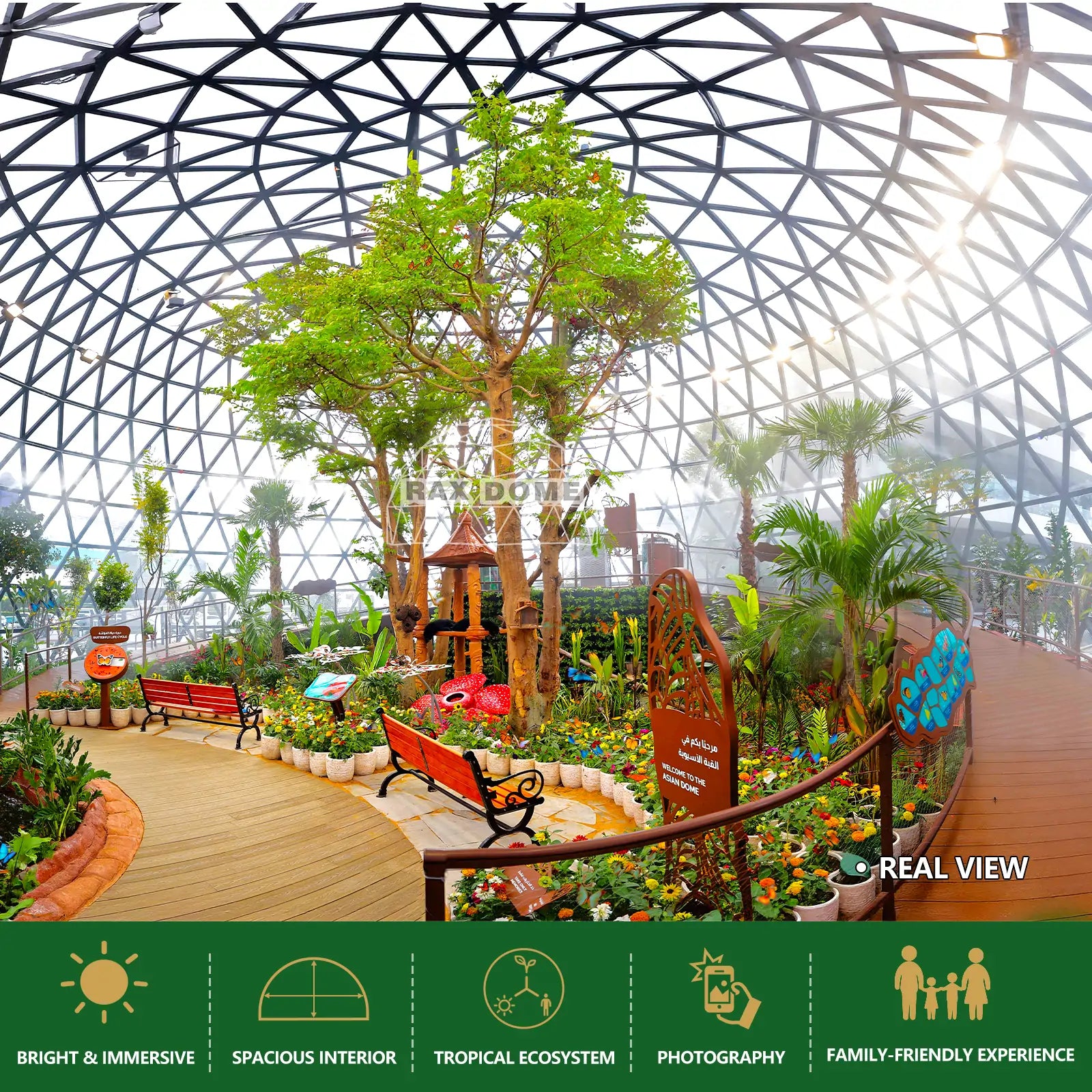 glass domes for greenhouse