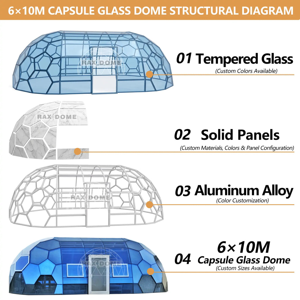 glass dome house capsule
