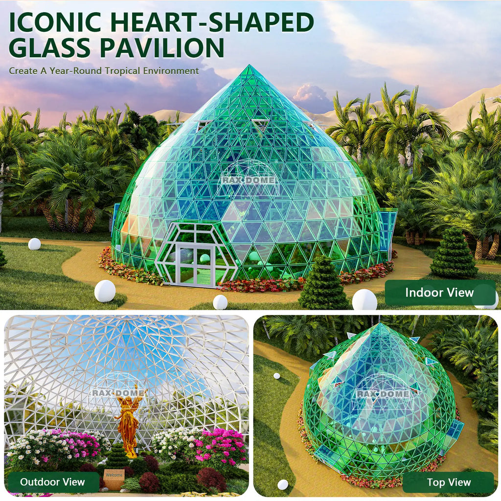 heart glass dome tent