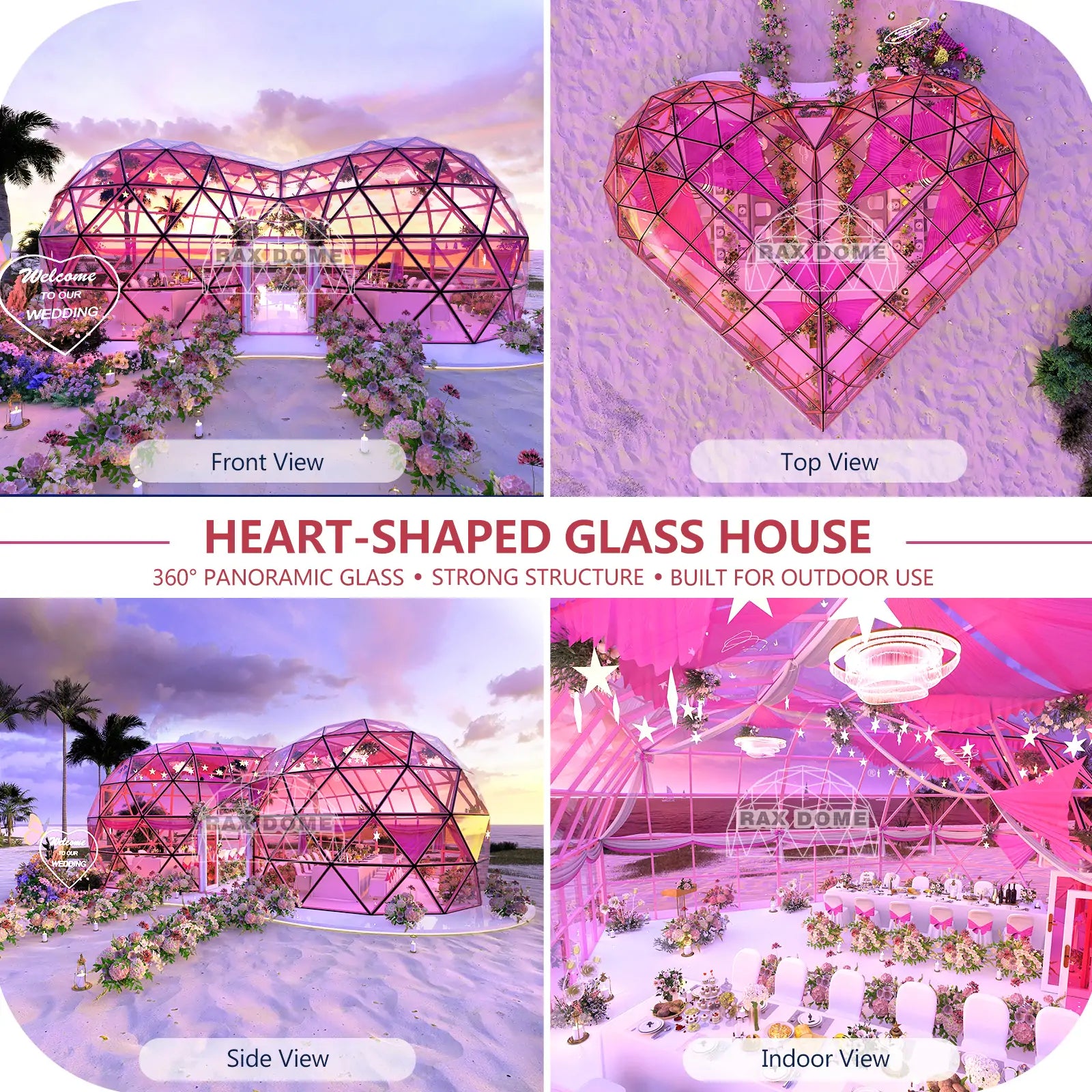 heart dome for events