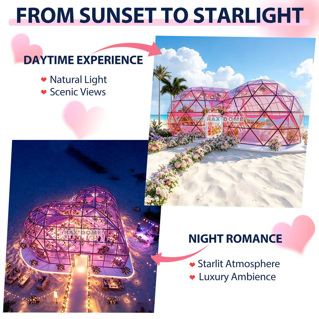heart dome for weding event