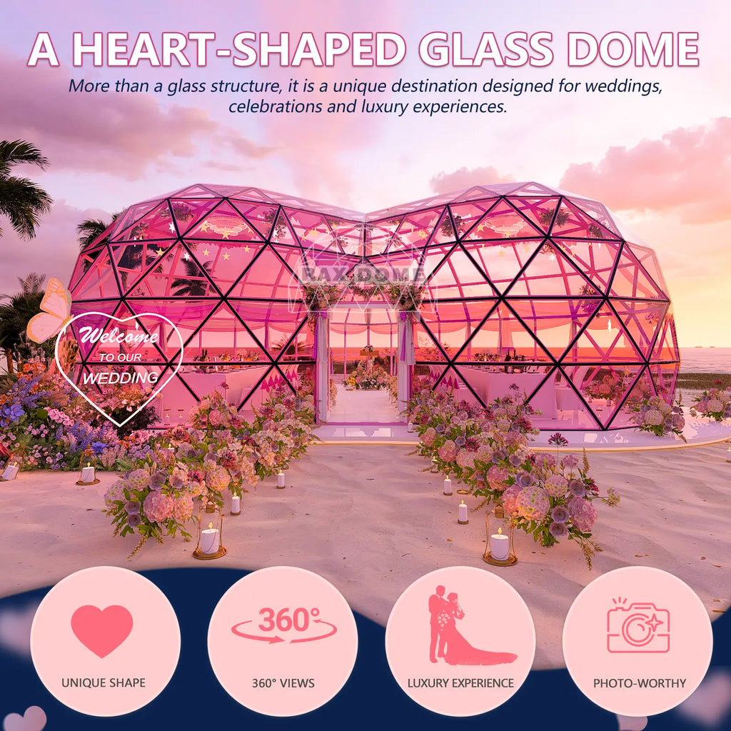 heart glass dome house