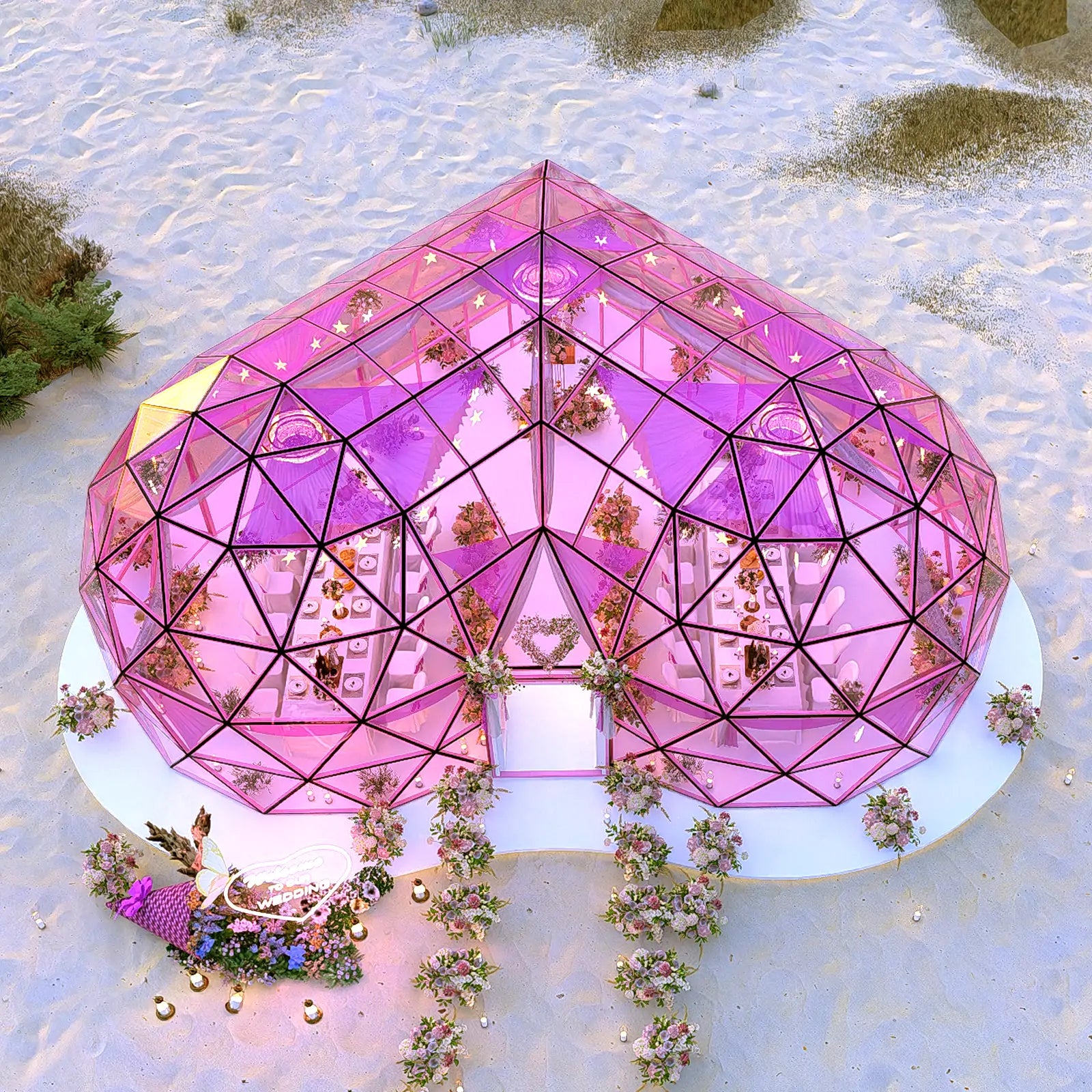 Heart Glass Dome