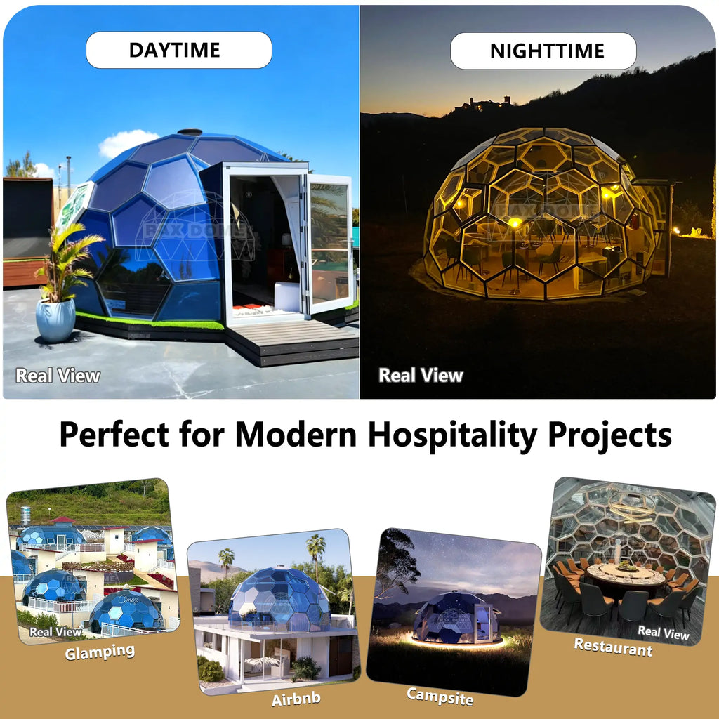 6m honeycomb glass house