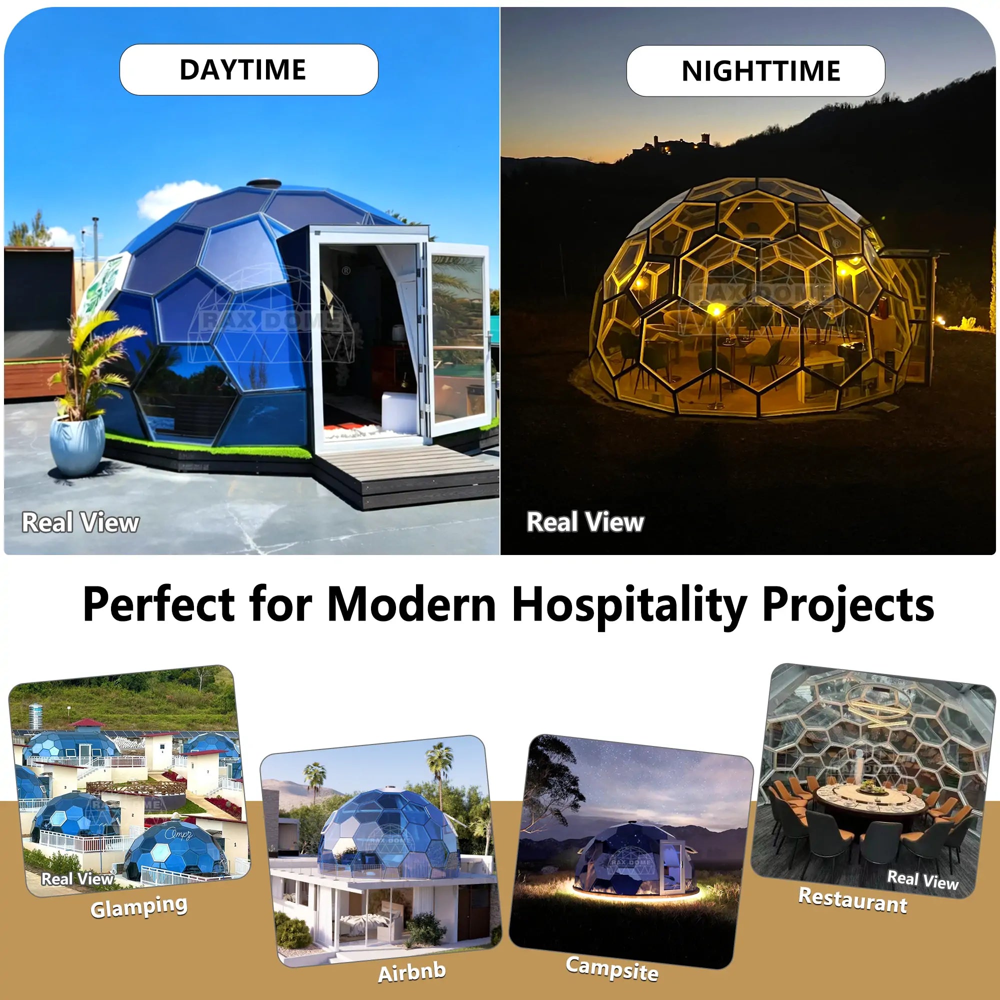 6m honeycomb glass house