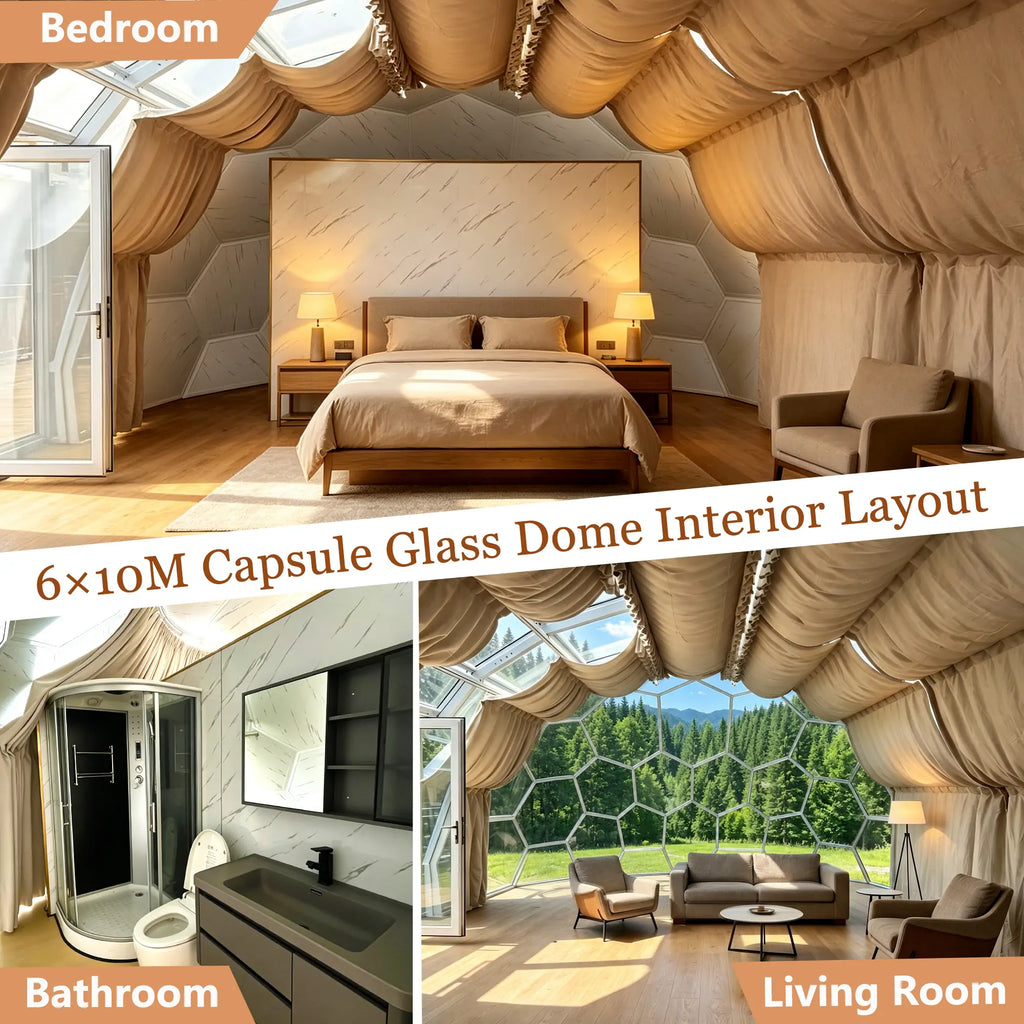 oval glass house for accomadation