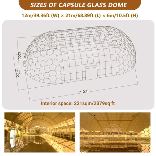 honeycomb glass dome
