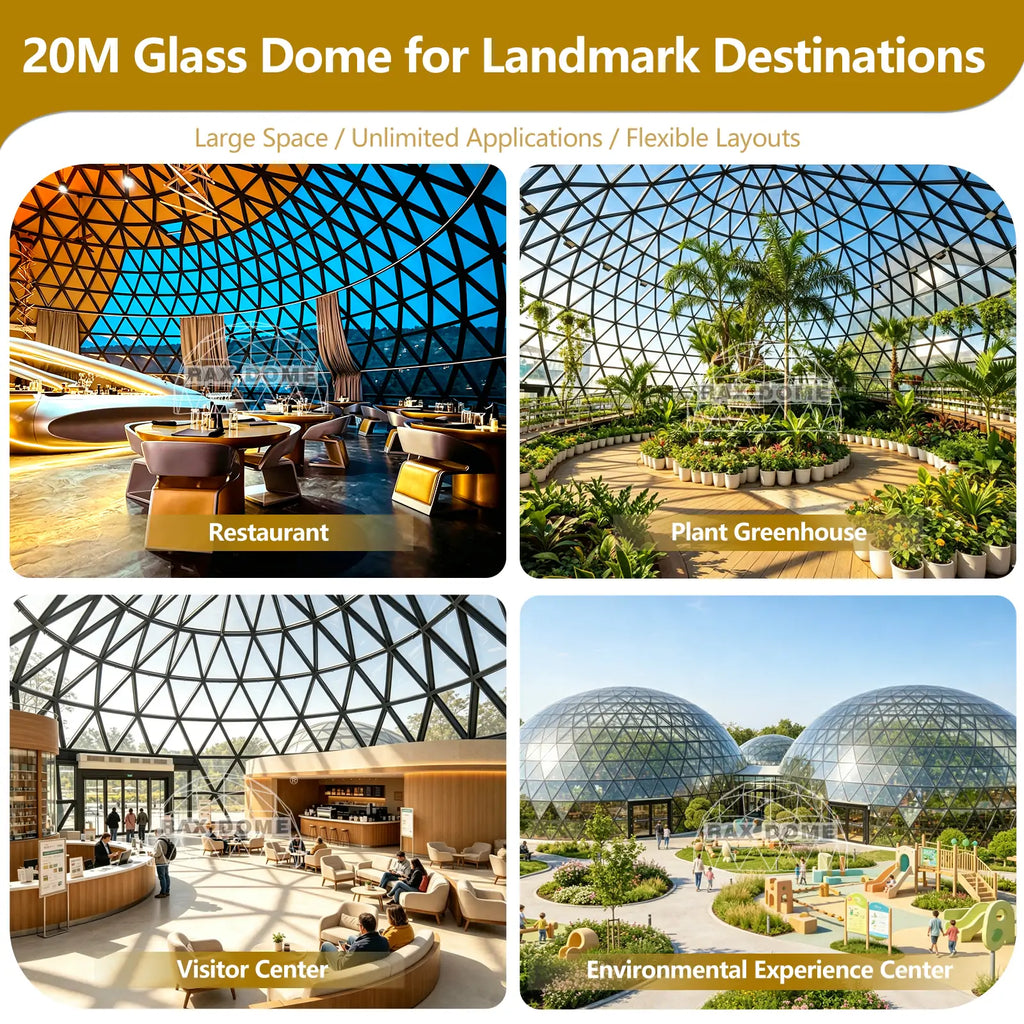 large glass dome tents