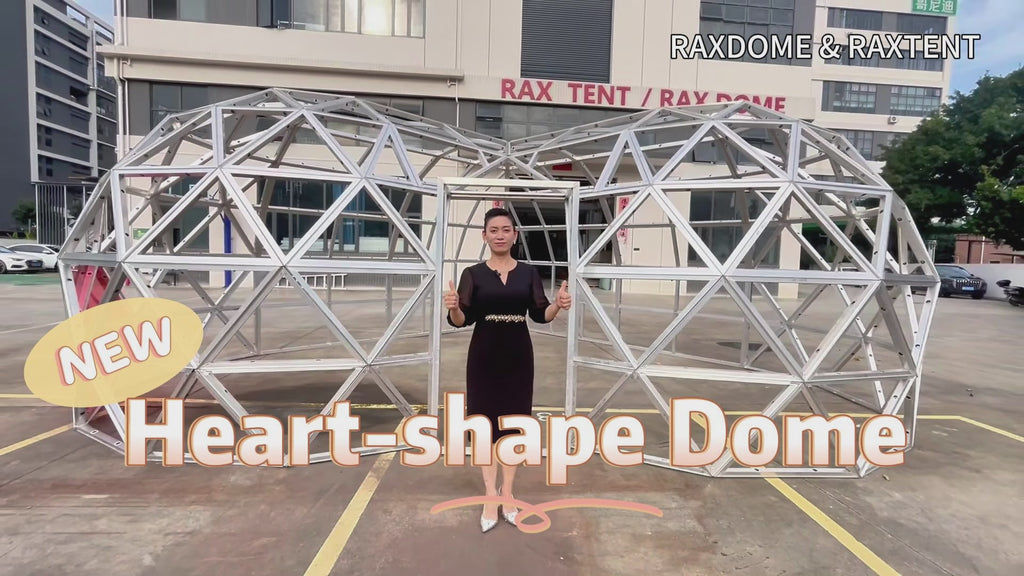 6M Heart Glass Dome for Wedding Venues, Events, Brand Activations & Commercial Displays