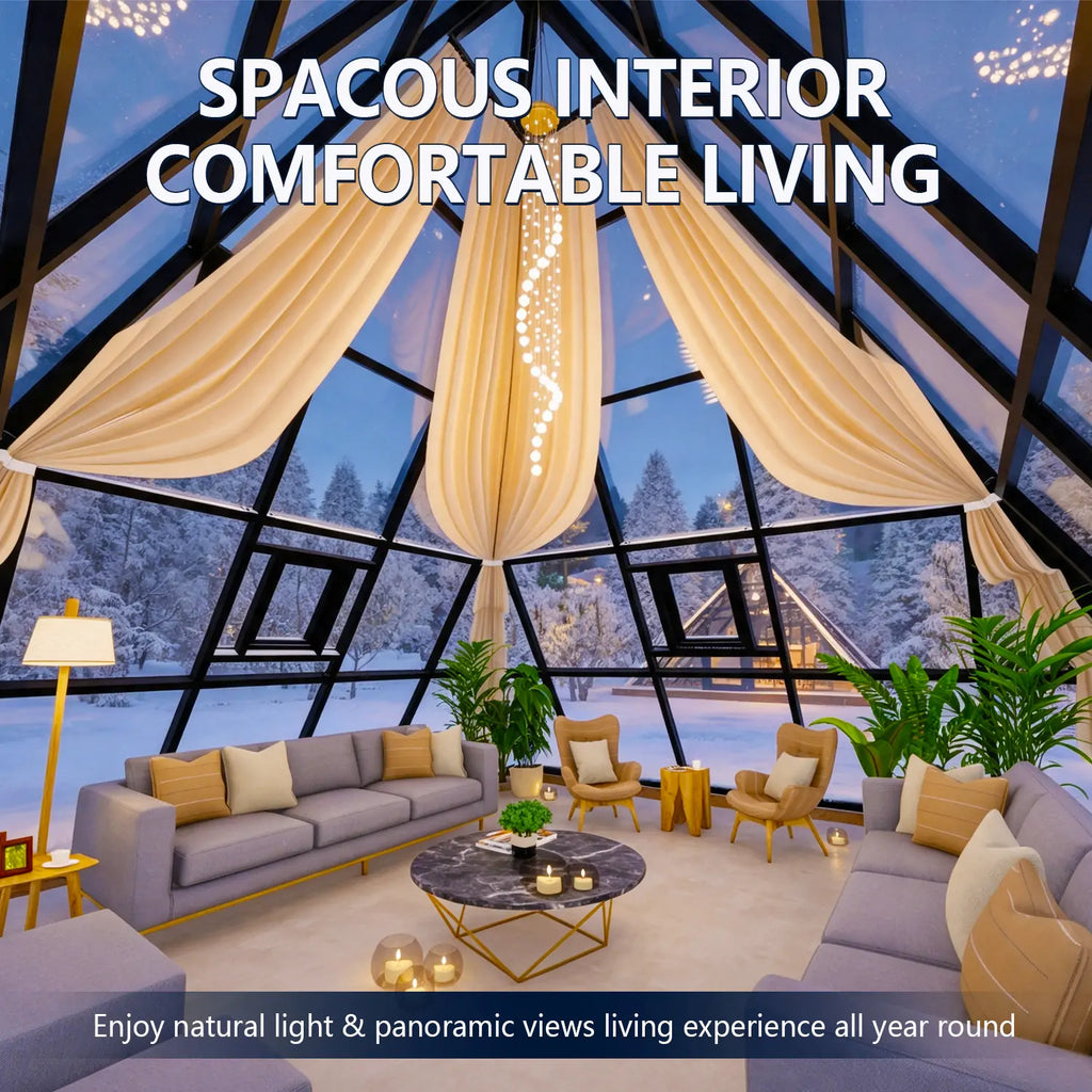 pyramid glass house for accommodations