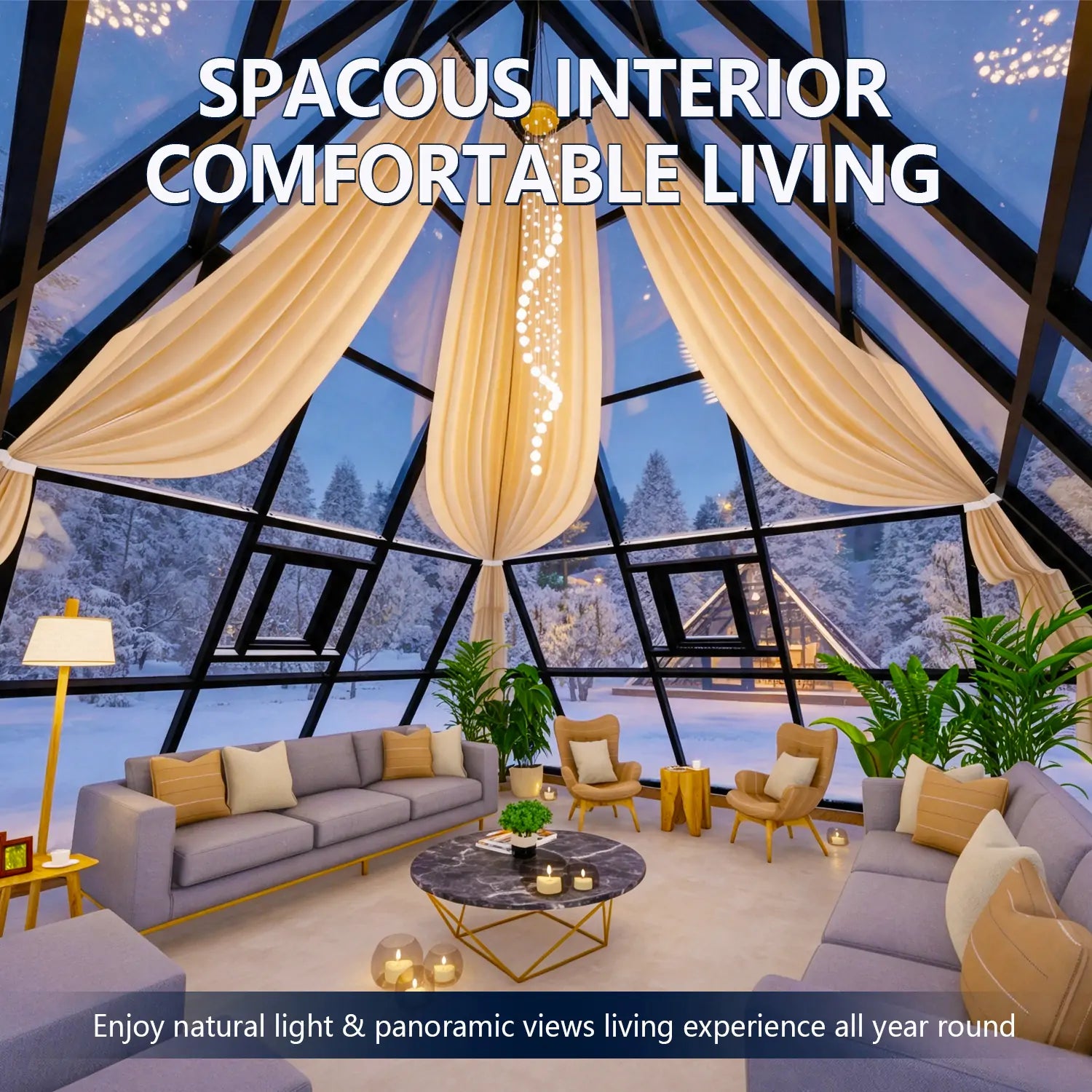 pyramid glass house for accommodations