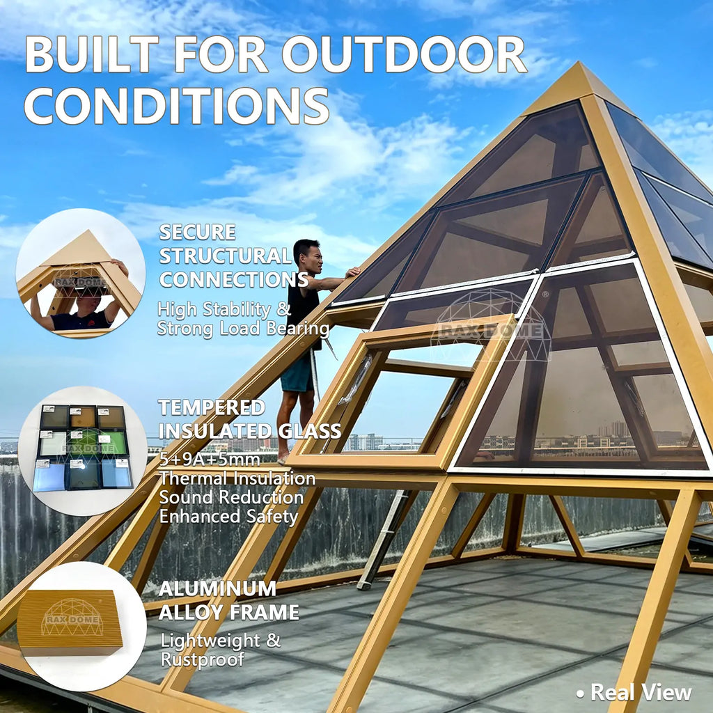 pyramid glass pod