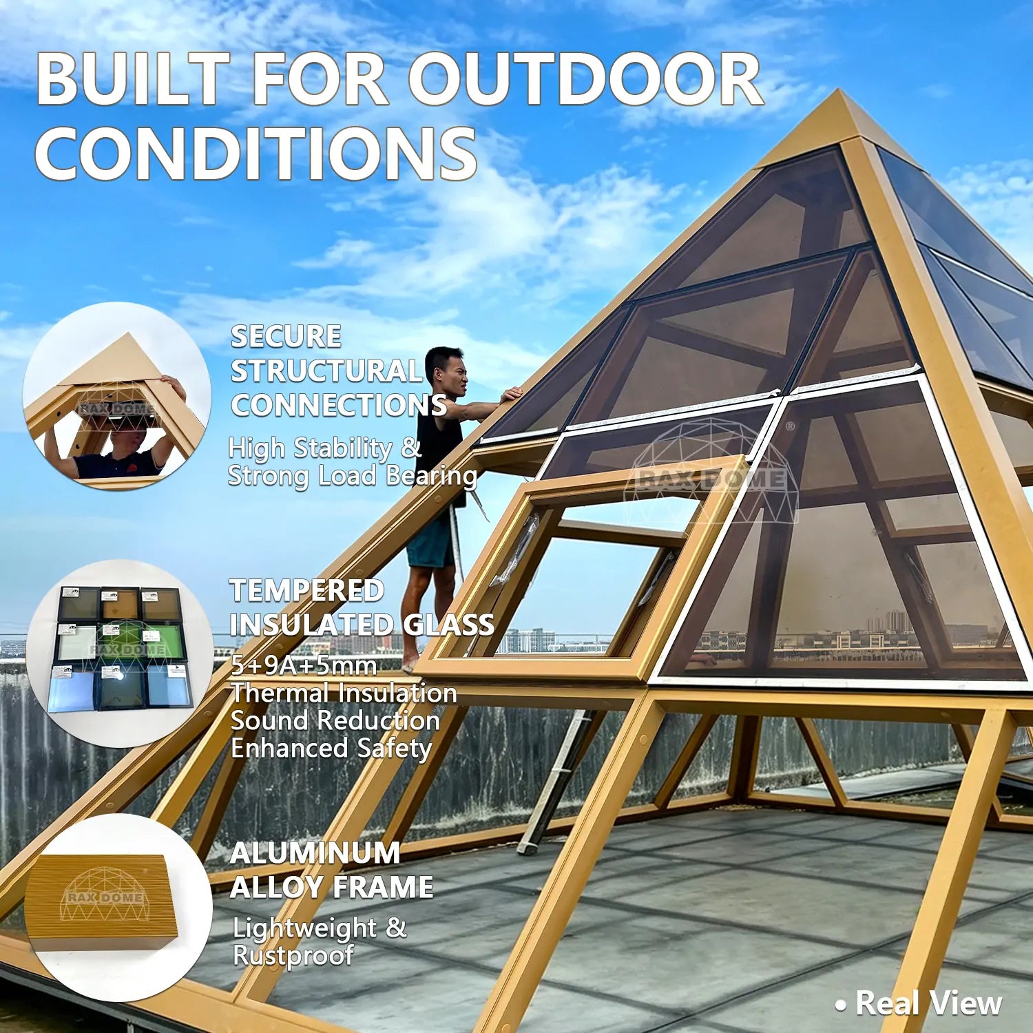 pyramid glass pod