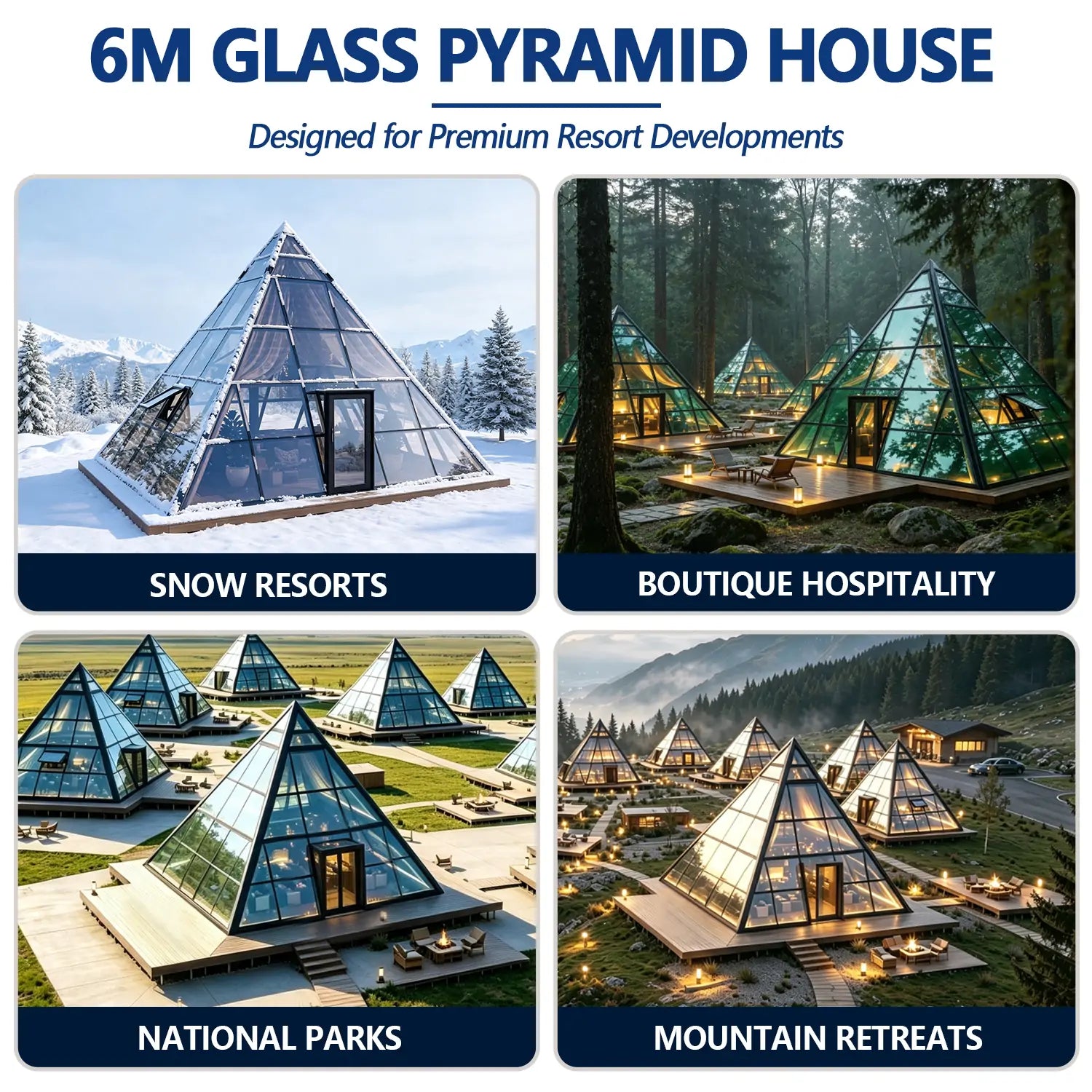 pyramid pod house for resorts