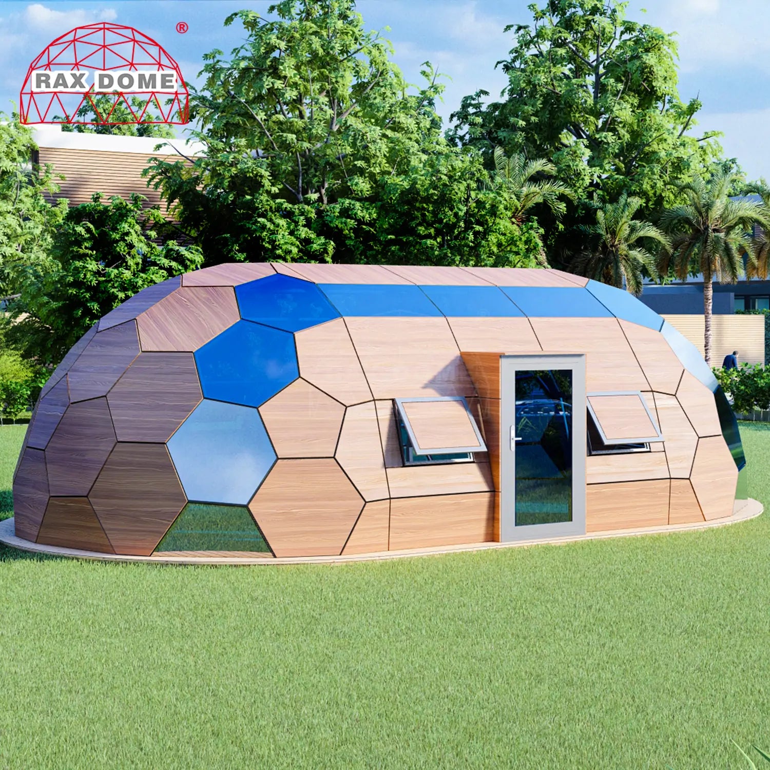 wooden capsule dome house